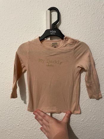 T shirt ML my daddy cheri 12 mois kiabi