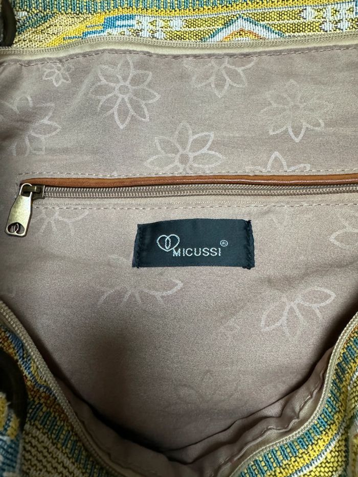 Sac fourre-tout vintage en tissu Micussi - photo numéro 4