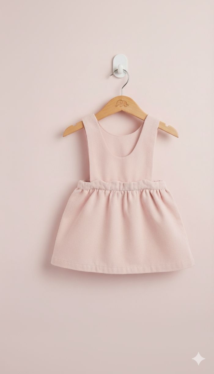 Robe salopette en flanelle 18 mois - photo numéro 3