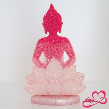 Bouddha en resine rose dégradé