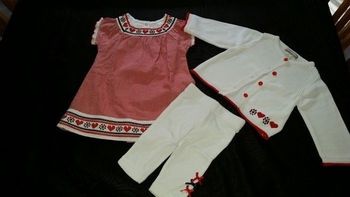 Ensemble robe + legging + gilet 3 mois Orchestra