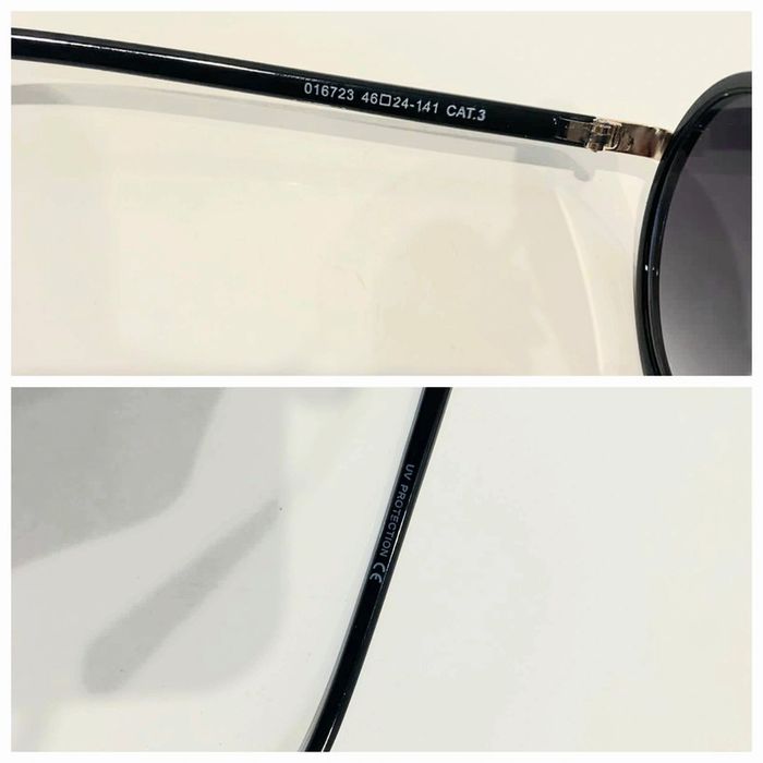 Lot de deux lunettes de soleil mixte noire et beige taille small - photo numéro 5