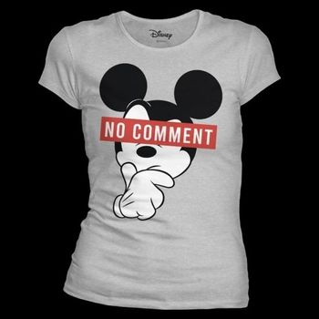 MICKEY MOUSE - No Comment Grey T-shirt femme (L)
