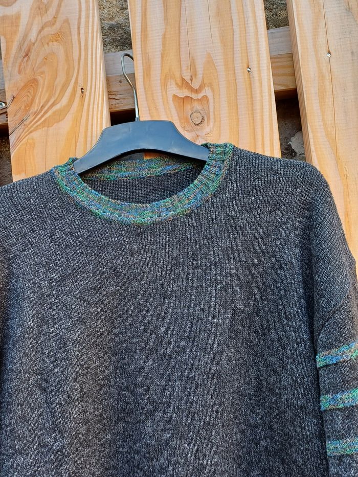 Joli pull vintage en laine et mohair taille XL - photo numéro 8
