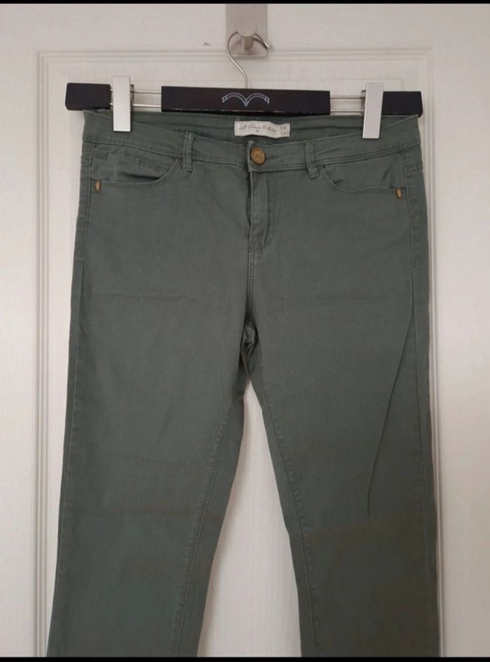 Jean skinny kaki taille basse 98% coton femme taille M/38 - photo numéro 2