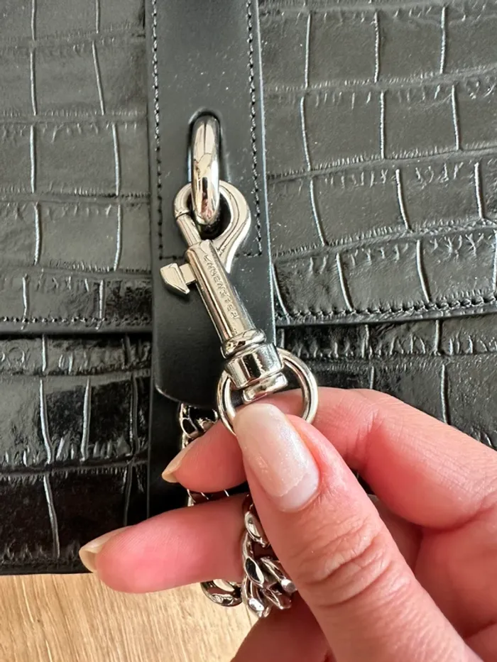 Sac à main Lancaster X jodie la petite frenchie noir - photo numéro 5