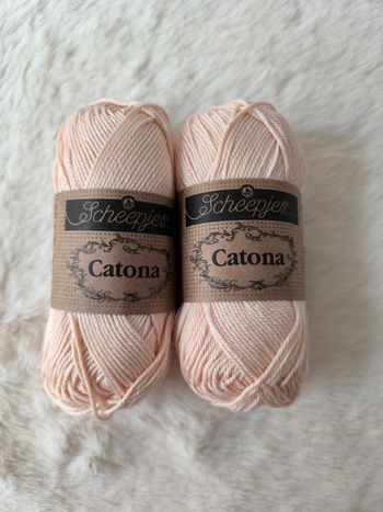 2 pelotes coton couleur peau nude