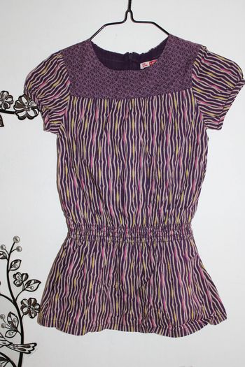 💜 Robe à rayures Du Pareil Au Même - Taille 4 ans - 100% coton 💜