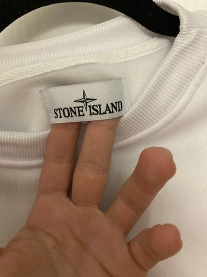 Pull ston island blanc - photo numéro 4