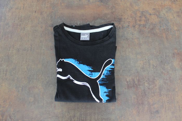 T-shirt noir à manches longues Puma garçon 8 ans - photo numéro 3