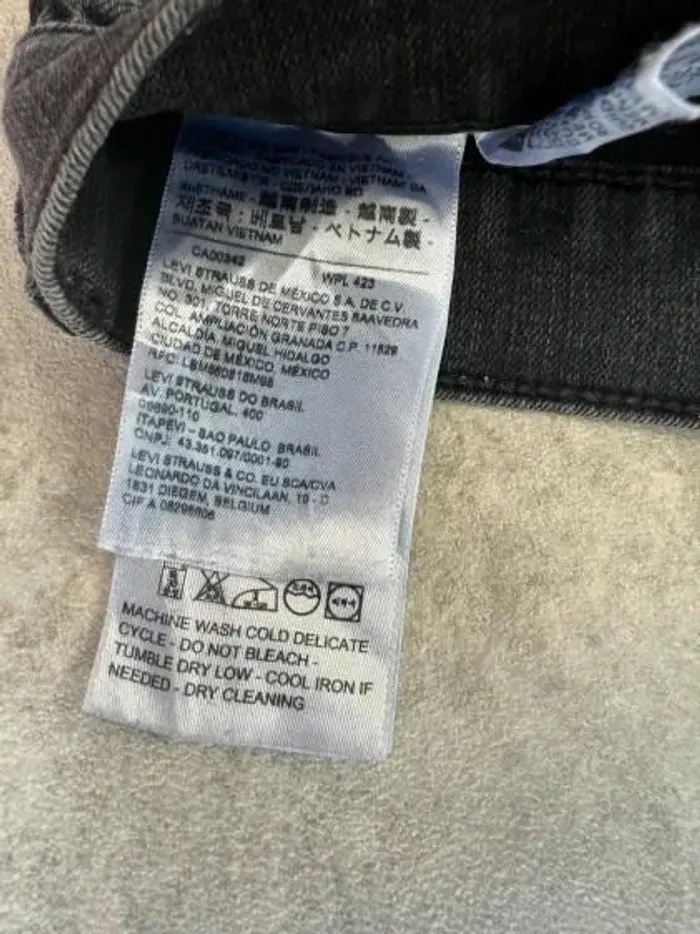 Jeans Levi's W26 FR36 L28 coupe skinny noir Femme Women pan576b - photo numéro 6