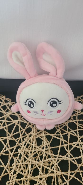 squishimals lapin rose blanc peluche 2020