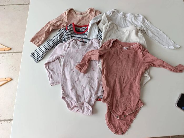 Lot body bodies manche longue 18mois