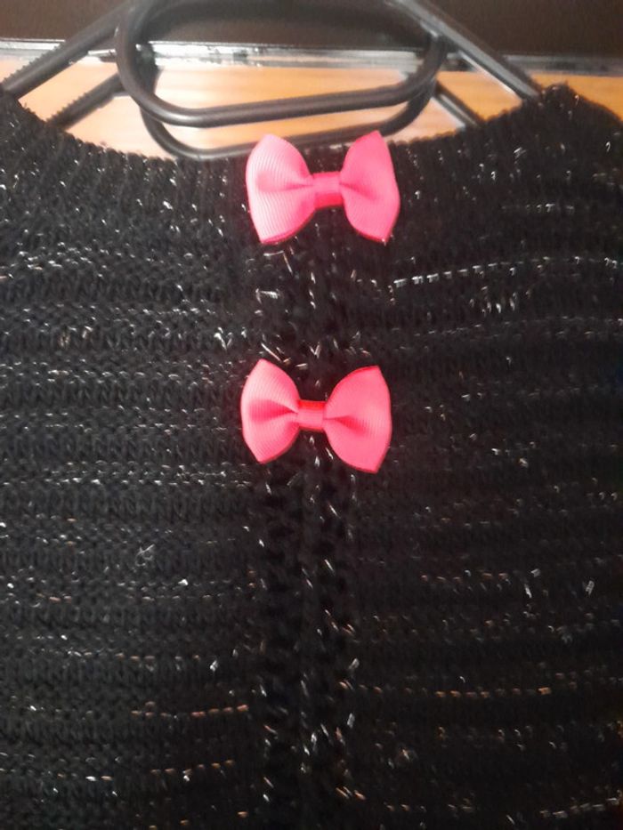 Pull fille 👧 avec nœud rose au dos taille 12 ans - photo numéro 4