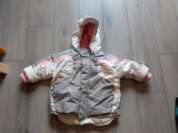 Manteau veste de ski doudoune gris rose Decathlon 12 mois