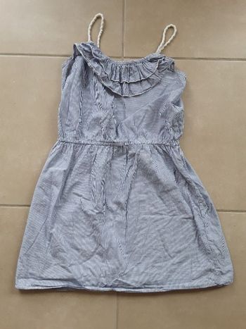 Robe été rayée bleu/blanc M TBE