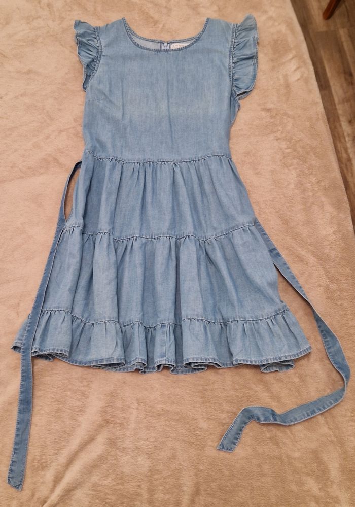 Robe Denim Souple Bleu Ciel, Taille 44