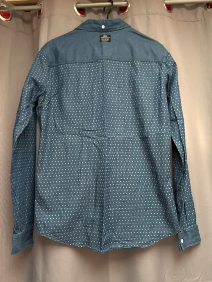 Chemise manche longue CrossHatch Ser55, chemise en jean, chemise homme jeans - photo numéro 8