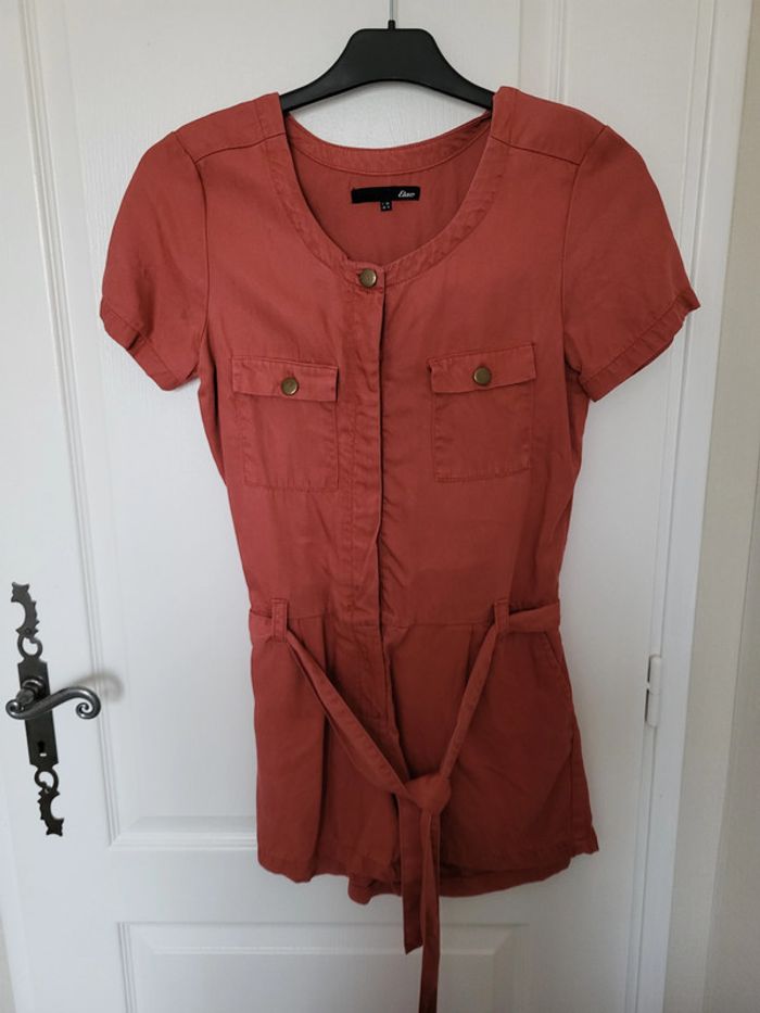 Combinaison short marron rouille Etam T36