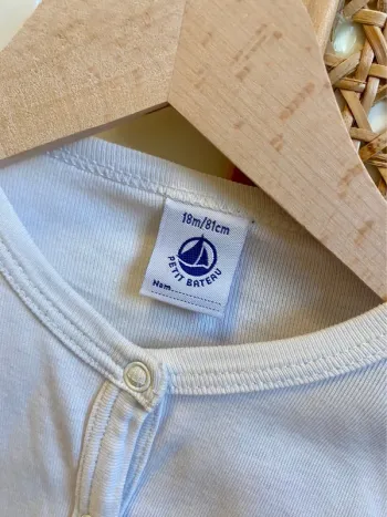 Gilet coton blanc Petit Bateau