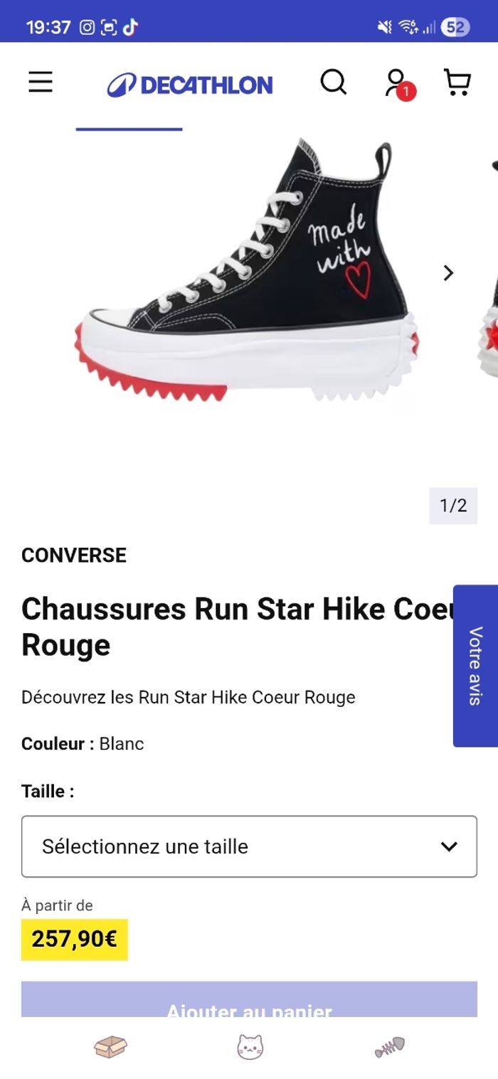 Converse Run Star Hike cœur rouge - photo numéro 5