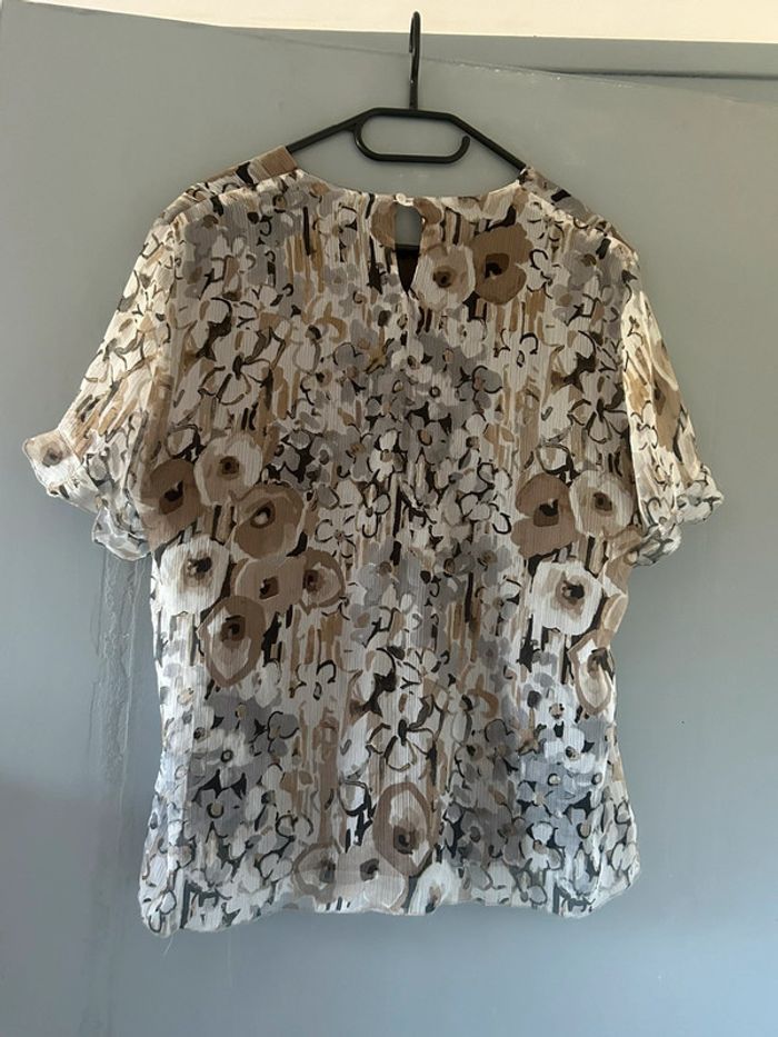 Blouse à motifs et détails aux manches • Vintage • Taille unique - photo numéro 6