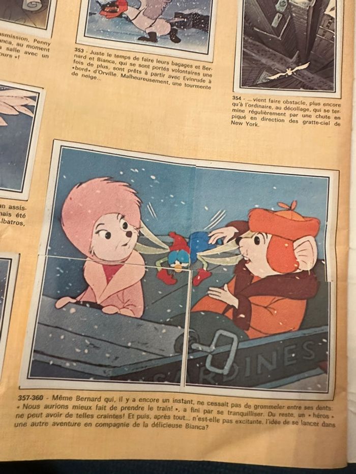 1977 Album ancien Panini complet Disney Bernard et Bianca souris autocollants stickers - photo numéro 10
