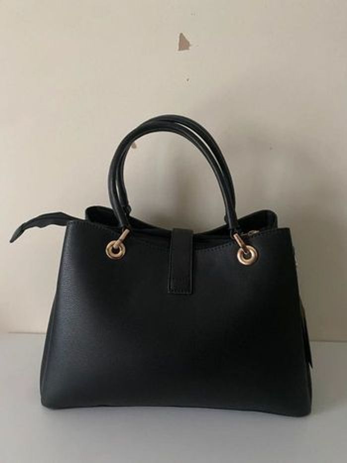 Sac à main noir 3 poches multi rangement gallantry - photo numéro 2