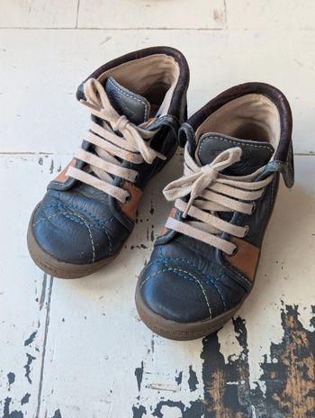 Chaussures montantes cuir bleu NOËL, Garçon – Taille 25