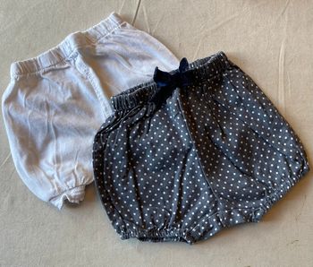 Lot deux bloomers / shorts 6mois Jacadi