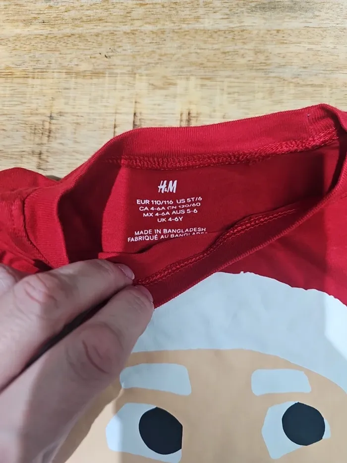 Tee shirt de Noël manches longues h&m 4/6 ans - photo numéro 3