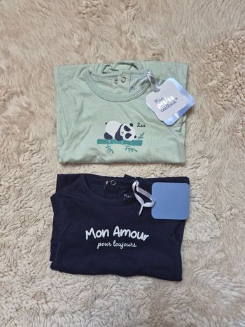 Lot pyjamas 1 mois 53 cm été léger 