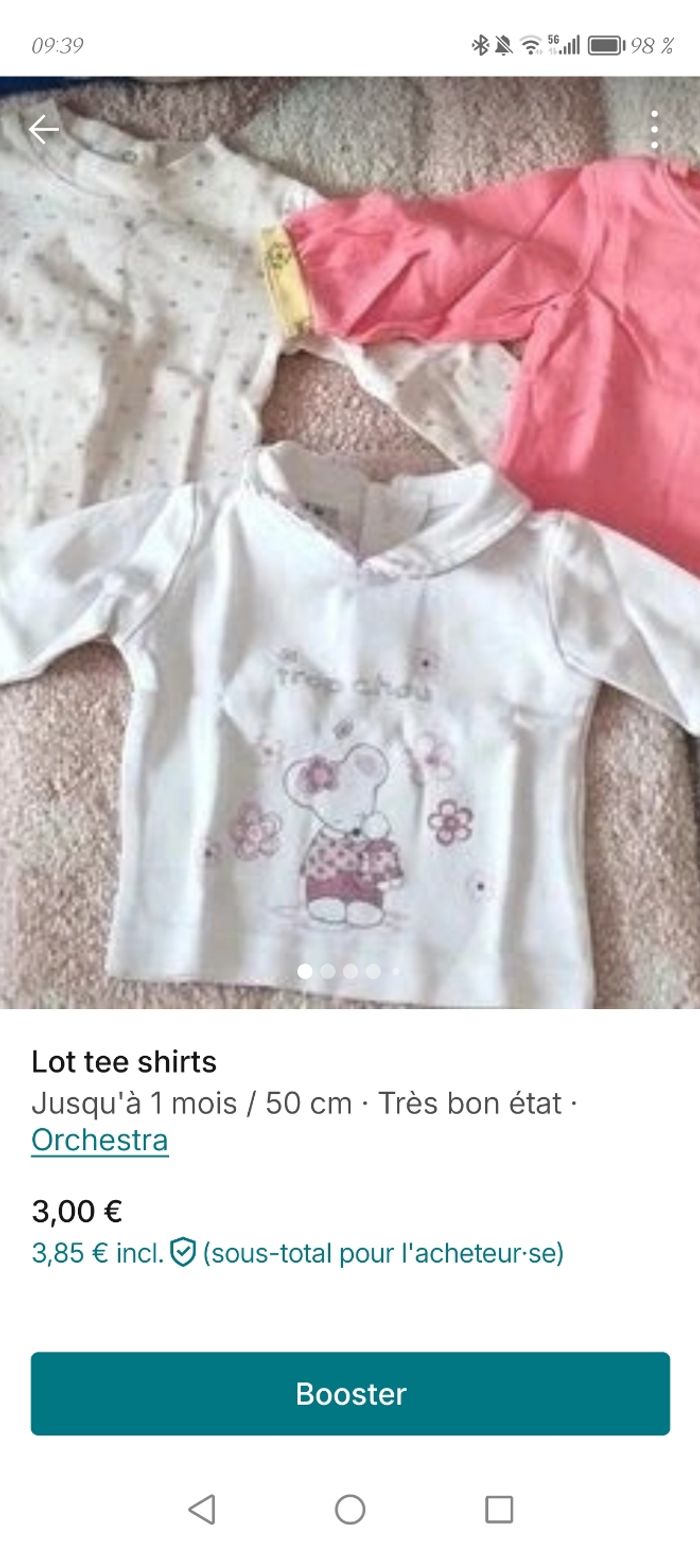 Lot vêtements bébé fille