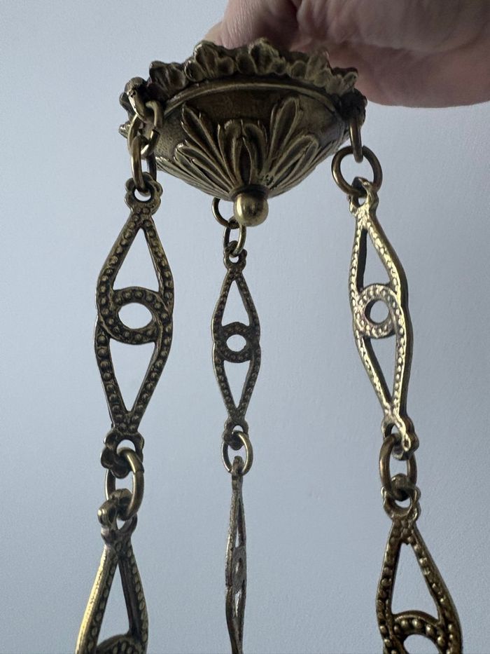 Lustre suspension d’église ancien - bon état Encensoir Hauteur totale : 80 cm - photo numéro 7