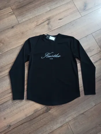 Pull fin noir homme L