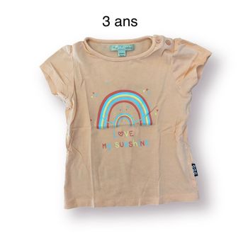 Mes Petits Cailloux T-shirt arc en ciel Taille 3 ans