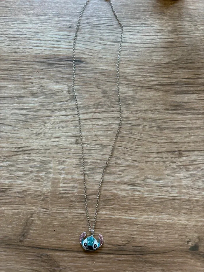 Collier Stitch strassé argenté - photo numéro 2