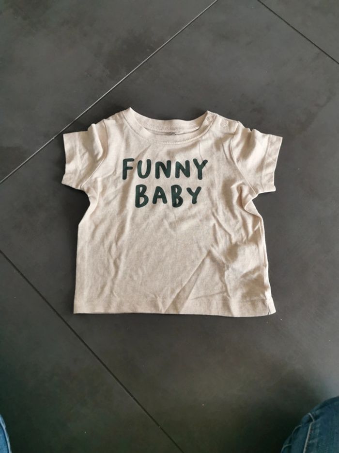 Tee-shirt manches courtes mots d'enfants 18 mois
