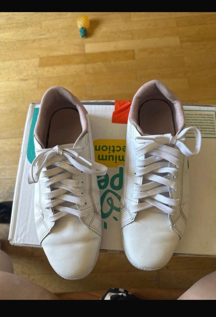 Chaussures basket Femme, Lacoste, blanc et rose - photo numéro 3
