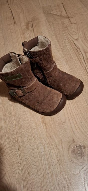 Bottines fourrées T23 TBE Vert Baudet