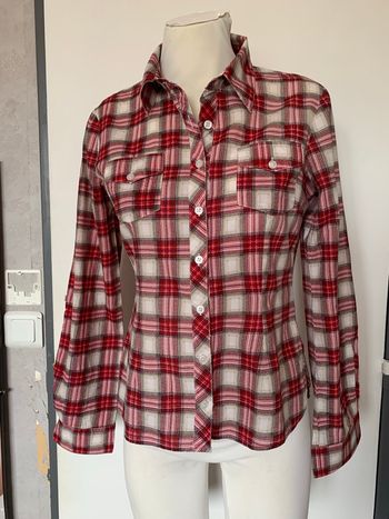 Chemise à carreaux rouge