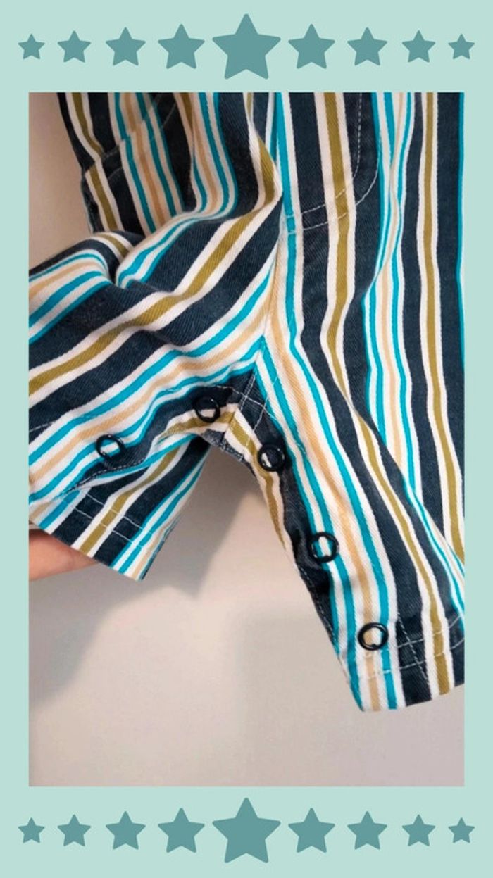 🍄 Salopette short rayée 18 mois - photo numéro 8