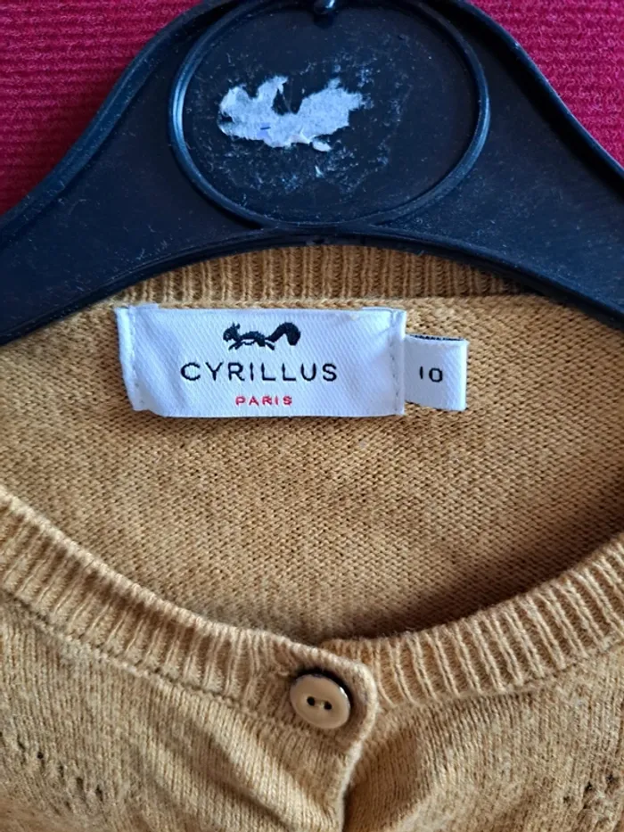 Gilet moutarde Cyrillus taille 10 ans - photo numéro 3