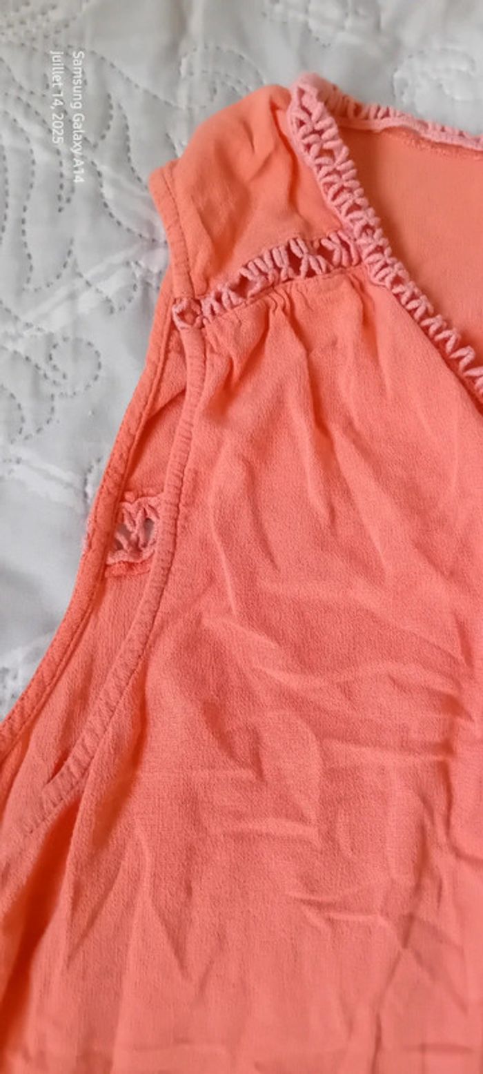 Tunique sans manches assymetrique bandes ajourées rose femme XL camaïeu - photo numéro 11