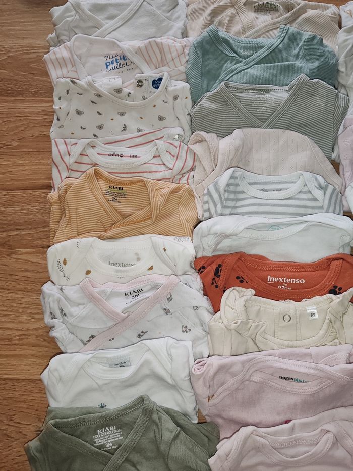 Lot de 30 bodies manches longues – 3 mois - photo numéro 2