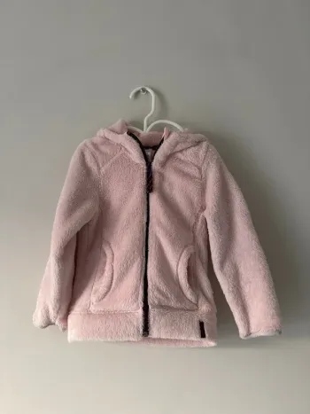 🧥Veste quechua à capuche tout doux rose - 96-102 cmfille 3-4 ans- très bon état