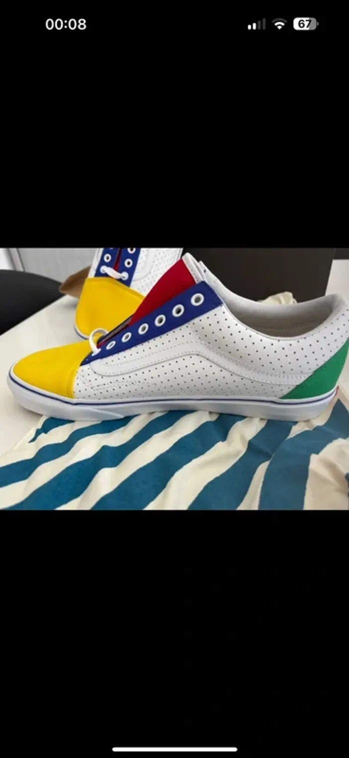 Baskets m vans old skool Customs en cuir neuves taille 46 – modèle unique - photo numéro 5