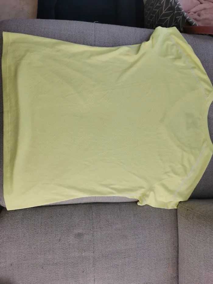 Tee shirt manches courtes femme Columbia jaune fluo taille L 40 - photo numéro 3