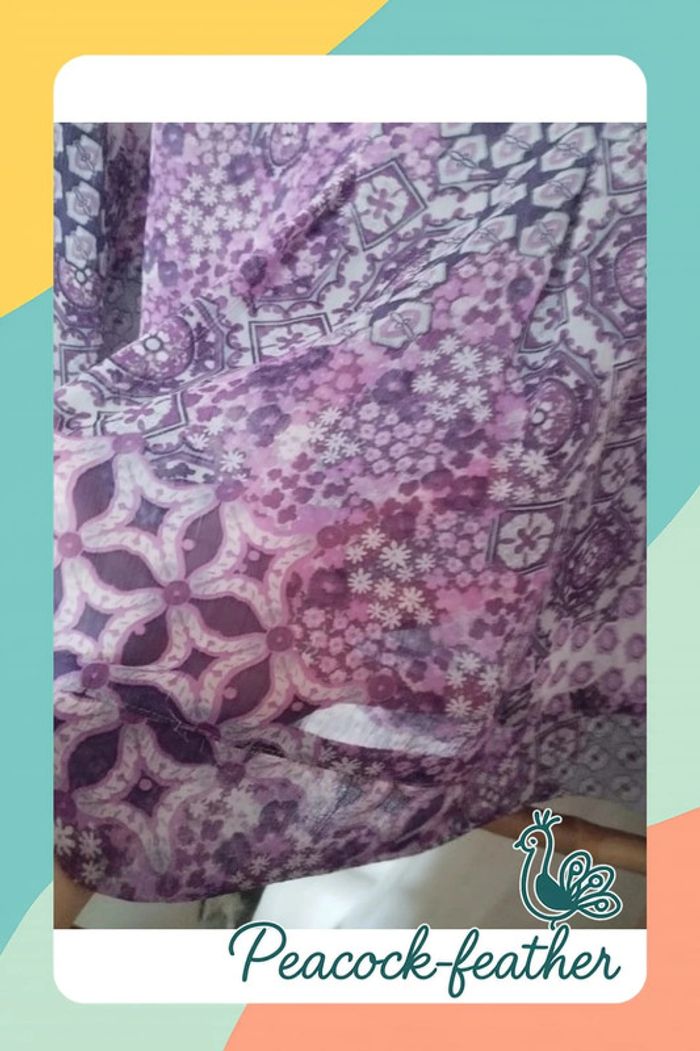 Blouse violette transparente T5 3/4 - photo numéro 5