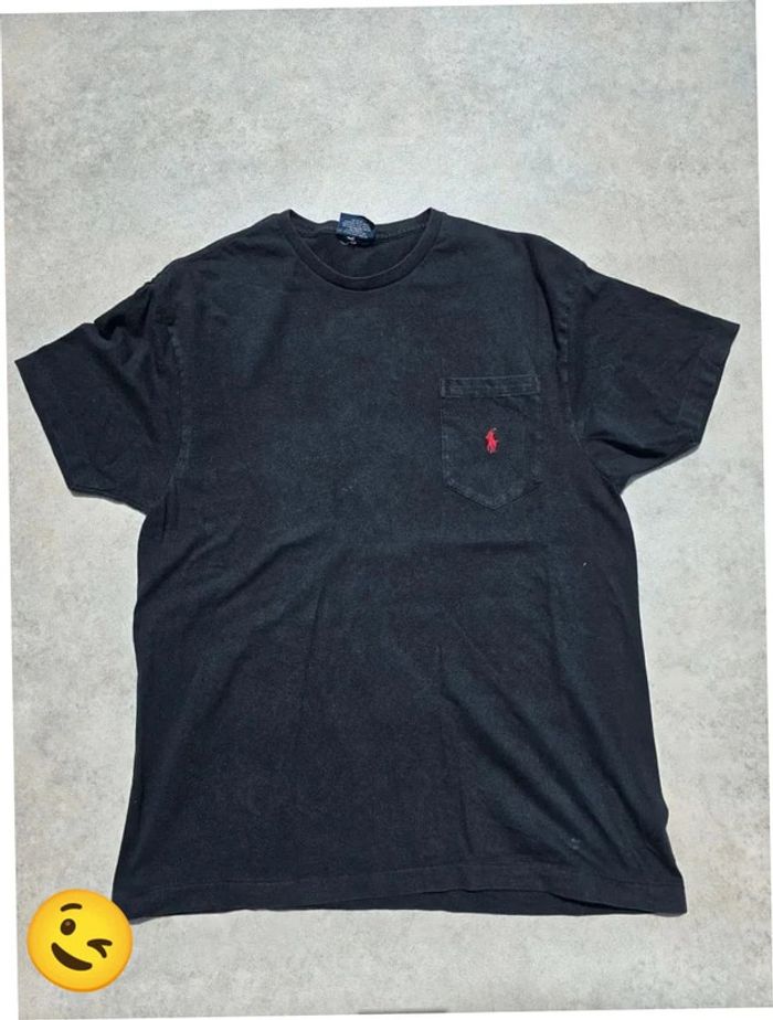 T-shirt Ralph Lauren S coupe col rond noir Homme Men tee63 - photo numéro 4